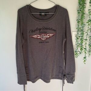 Harley-Davidson Woman’s Thermal Waffle Knit Long Sleeve Size Large